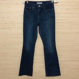 Dark Blue Wash Mid-Rise Bootcut Jeans Size 26